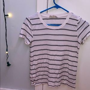 black and white striped